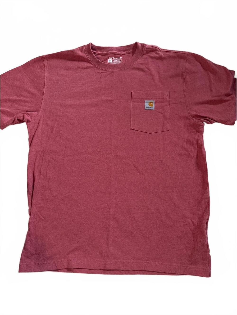 Carhartt Men's Medium Loose Fit Red Pocket T-Shirt